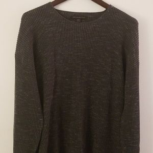 John Varvatos Thermal Crewneck Sweater Gray XL